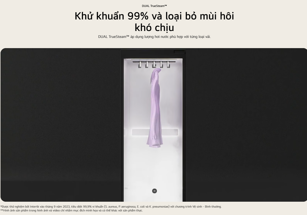 Tủ chăm sóc quần áo thông minh LG Styler SC5GMR80H - 5 móc - Màu gương kính đen 11