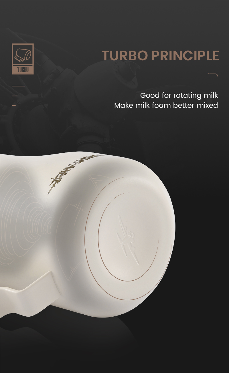 Ca đánh sữa 450ml Turbo MHW-3BOMBER | Tạo foam mịn 16