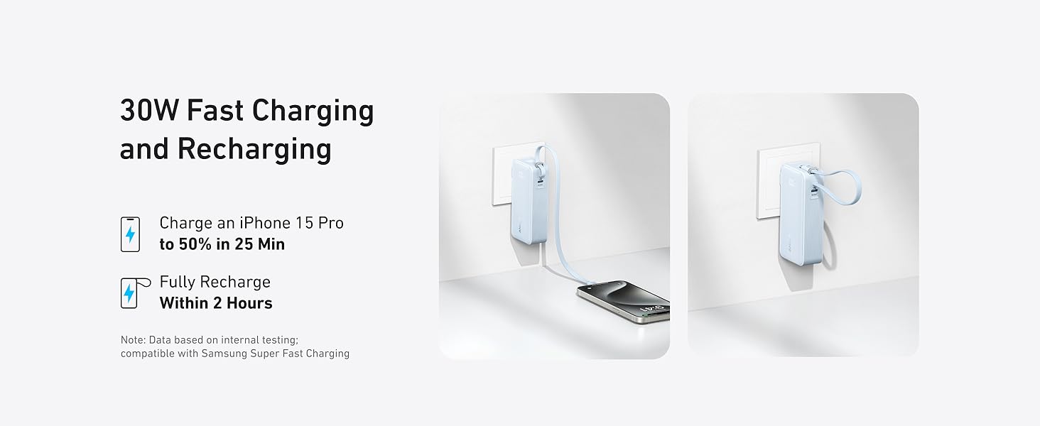 Pin dự phòng Anker Fusion 10000mah mã A1637 kèm cáp tích hợp sẵn Type C, Lightning, công suất 30W, màn hình LED 16 Pin dự phòng Anker Fusion 10000mah mã A1637 kèm cáp tích hợp sẵn Type C, Lightning, công suất 30W, màn hình LED 15