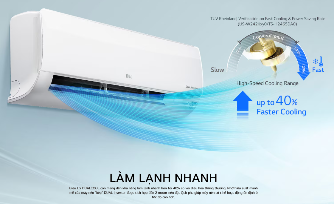 Máy lạnh LG DUALCOOL™Inverter 1 chiều 12.000 BTU (1.5HP) IEC12M1 18