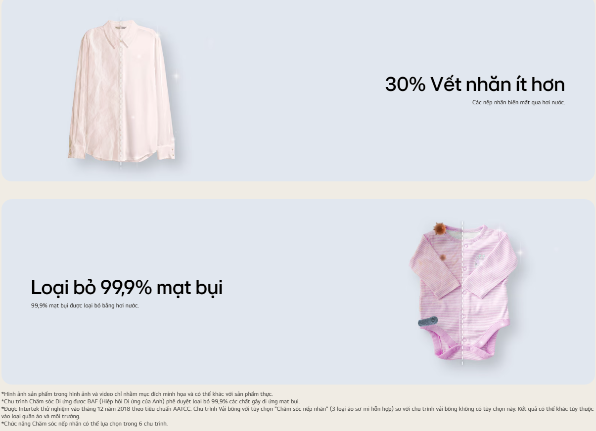 Máy giặt sấy lồng ngang LG AI DD™ Inverter 10kg màu trắng FV1410D4W1 13