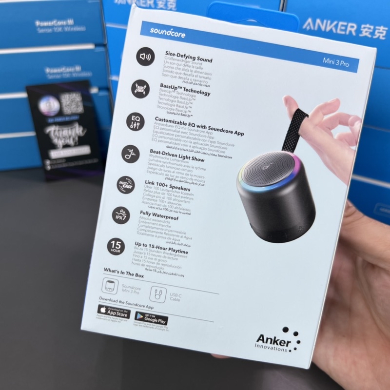 Loa Không Dây Bluetooth SoundCore Mini 3 6w (By Anker) - A3127 nhỏ gọn, di động, có LED, chống nước - Bảo hành 12 tháng 13 Loa Không Dây Bluetooth SoundCore Mini 3 6w (By Anker) - A3127 nhỏ gọn, di động, có LED, chống nước - Bảo hành 12 tháng 12