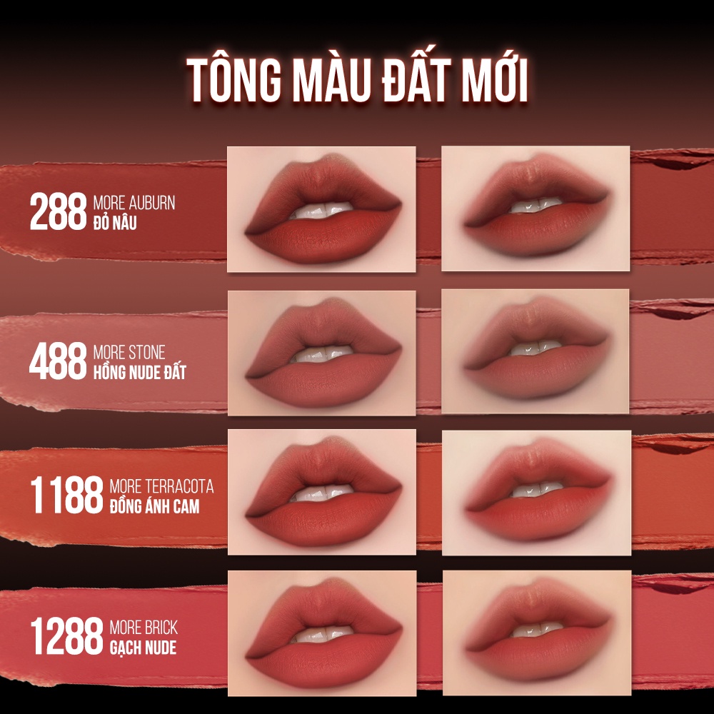 Bảng màu son Ultimatte thời thượng, dễ tôn da với tông màu đất mới