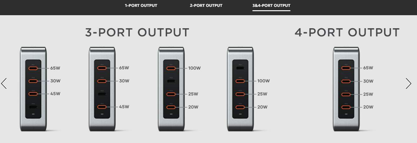 Bộ sạc nhanh Satechi 145W GaN 4 cổng Type C công nghệ PD 3.1 kèm 3 chân chuyển đổi tiện lợi - Hàng 13 Bộ sạc nhanh Satechi 145W GaN 4 cổng Type C công nghệ PD 3.1 kèm 3 chân chuyển đổi tiện lợi - Hàng 12