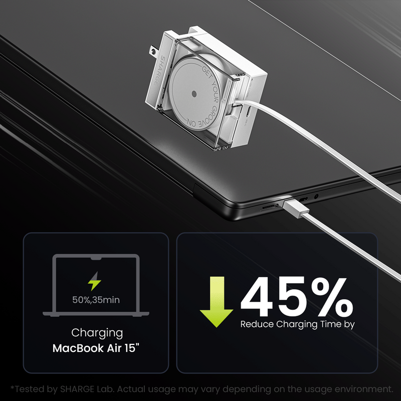 Bộ Sạc Nhanh Sharge Retractable 65W tích hợp sẵn dây Type C có thể thu gọn công nghệ GaN 17 Bộ Sạc Nhanh Sharge Retractable 65W tích hợp sẵn dây Type C có thể thu gọn công nghệ GaN 16