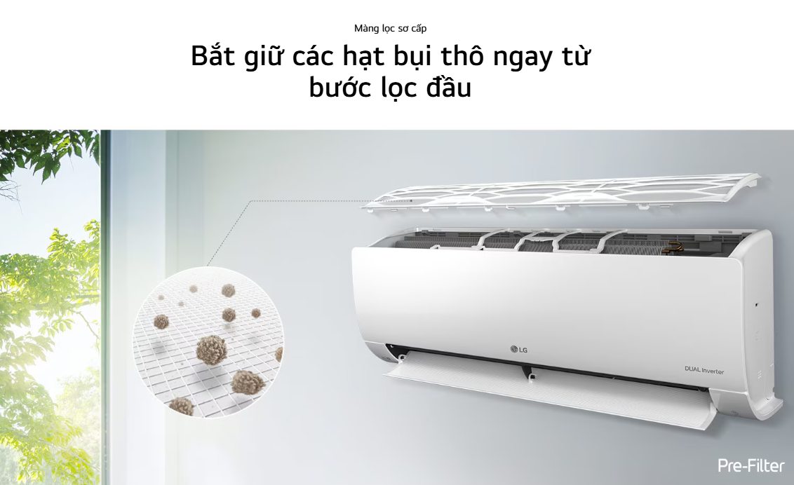 Máy lạnh LG DUALCOOL™Inverter 1 chiều 12.000 BTU (1.5HP) IEC12M1 15