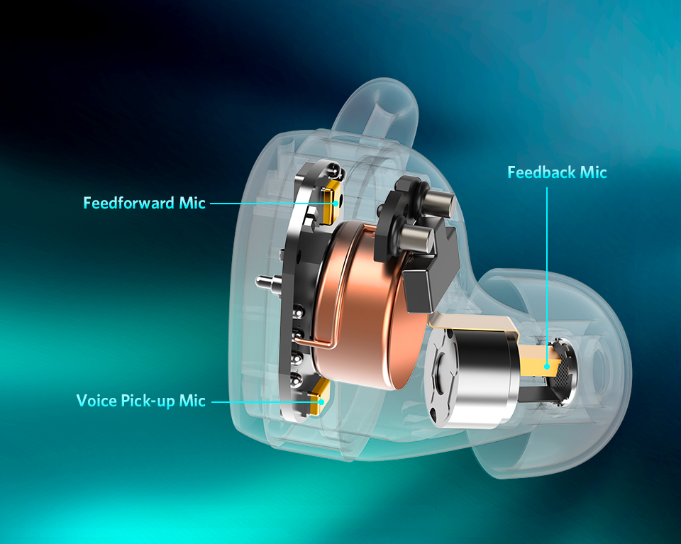 Tai nghe Bluetooth EarFun Free Pro 3 Bluetooth 5.3 chống ồn ANC chip Qualcomm 6 micro kết nối app và 2 thiết bị 11