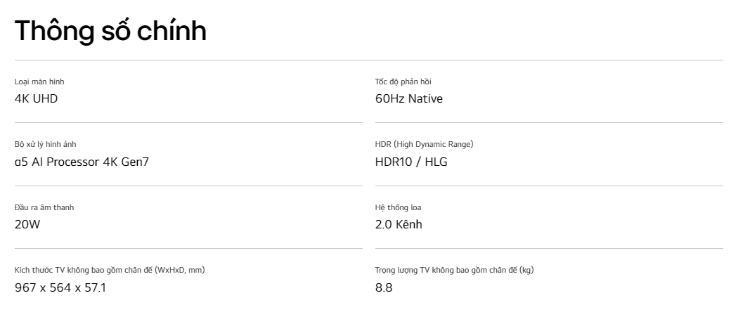 Smart UHD Tivi LG 43 Inch 43UT8050PSB - Model 2024 19