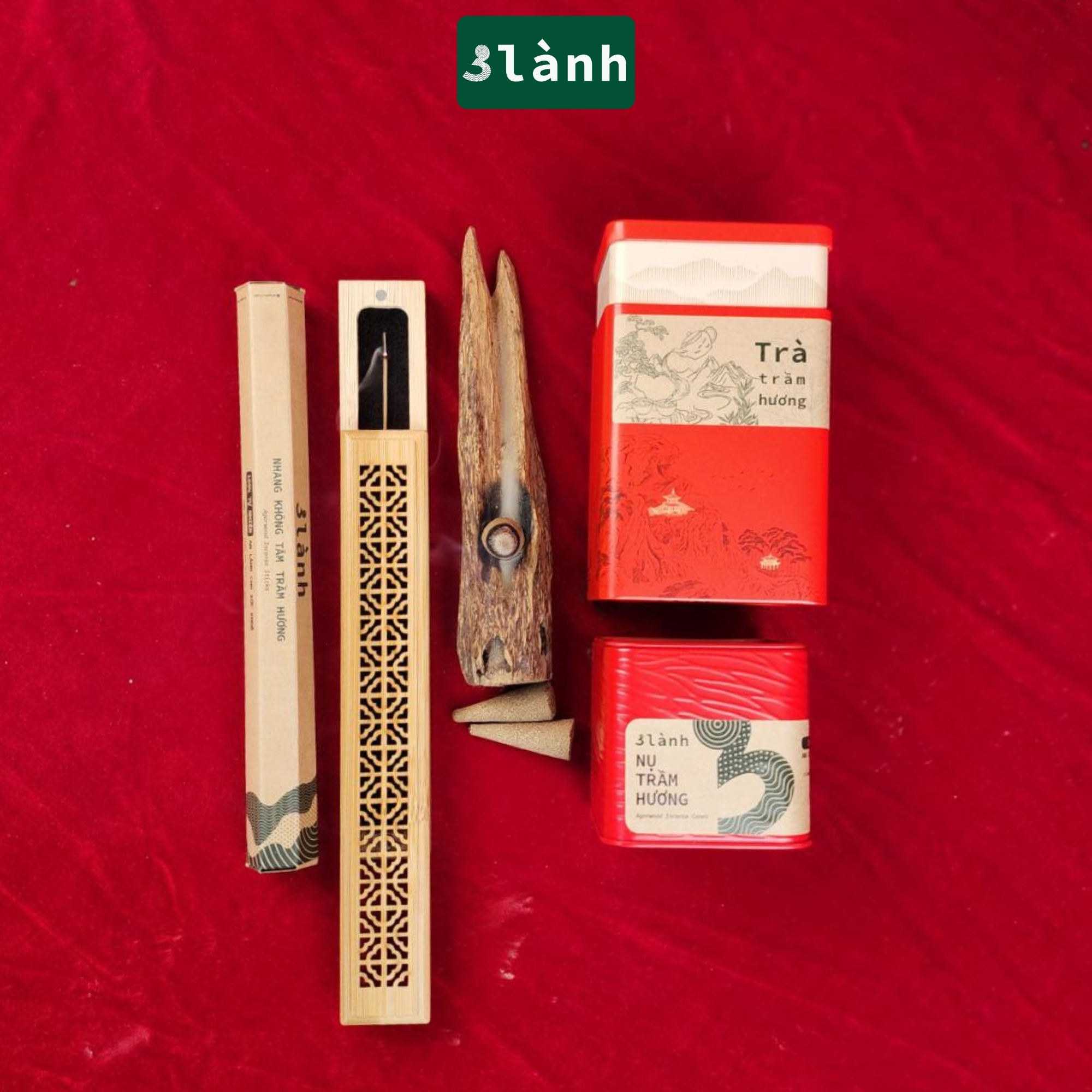 Quà tặng Thưởng Trà Hưởng Trầm 3 Lành độc bản đóng gói sang trọng dịp Lễ Tết - hình 7