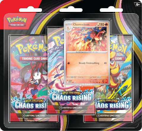 Pokémon TCG: Mega Evolution—Chaos Rising Triple Pack (1 Foil Promo Card & 3 Booster Packs) thumbnail 1