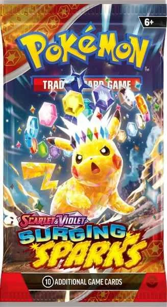 Pokemon - Surging Spark - Single Booster Pack Art package may vary