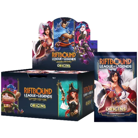 RIFTBOUND LEAGUE OF LEGENDS TCG ORIGINS BOOSTER DISPLAY cover