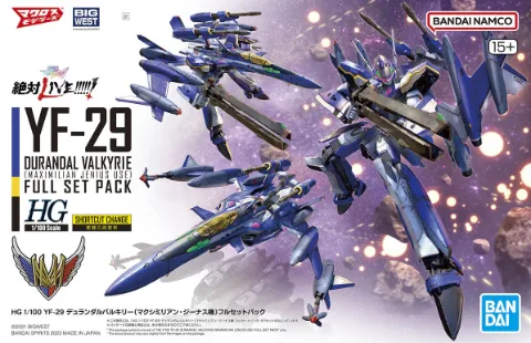 Bandai HG 1/100 Yf-29 Durandal Valkyrie Maximilian Jenius Use Full Set Pack Macross Frontier thumbnail 1