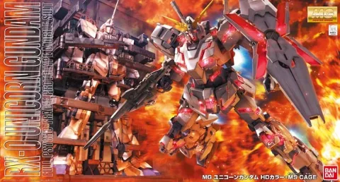Bandai MG Unicorn Gundam HD Color + MS Cage (Gundam UC) thumbnail 1