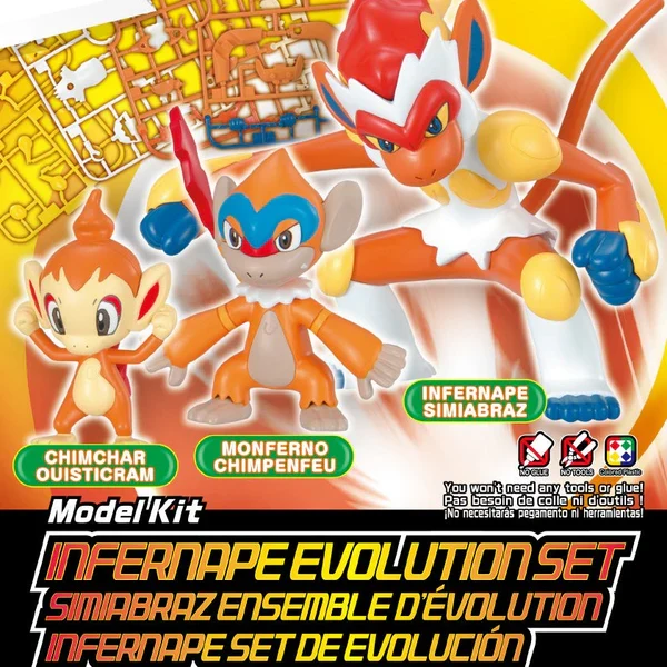 Bandai Pokémon Model Kit Infernape Evolution Set
