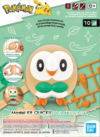 Bandai Pokemon Model Kit Quick!! Rowlet thumbnail 1