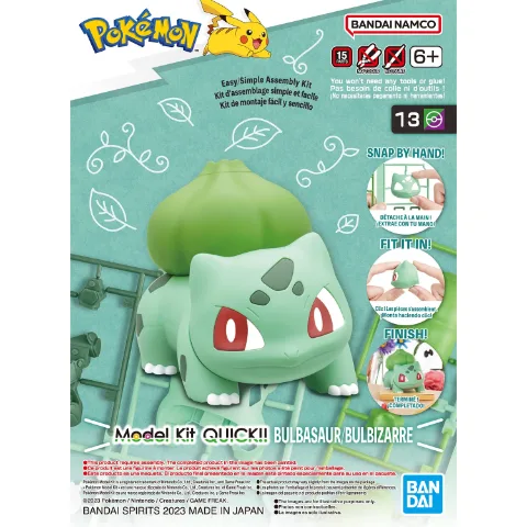 Bandai Spirits Pokemon Model Kit Quick! #13 Bulbasaur thumbnail 1