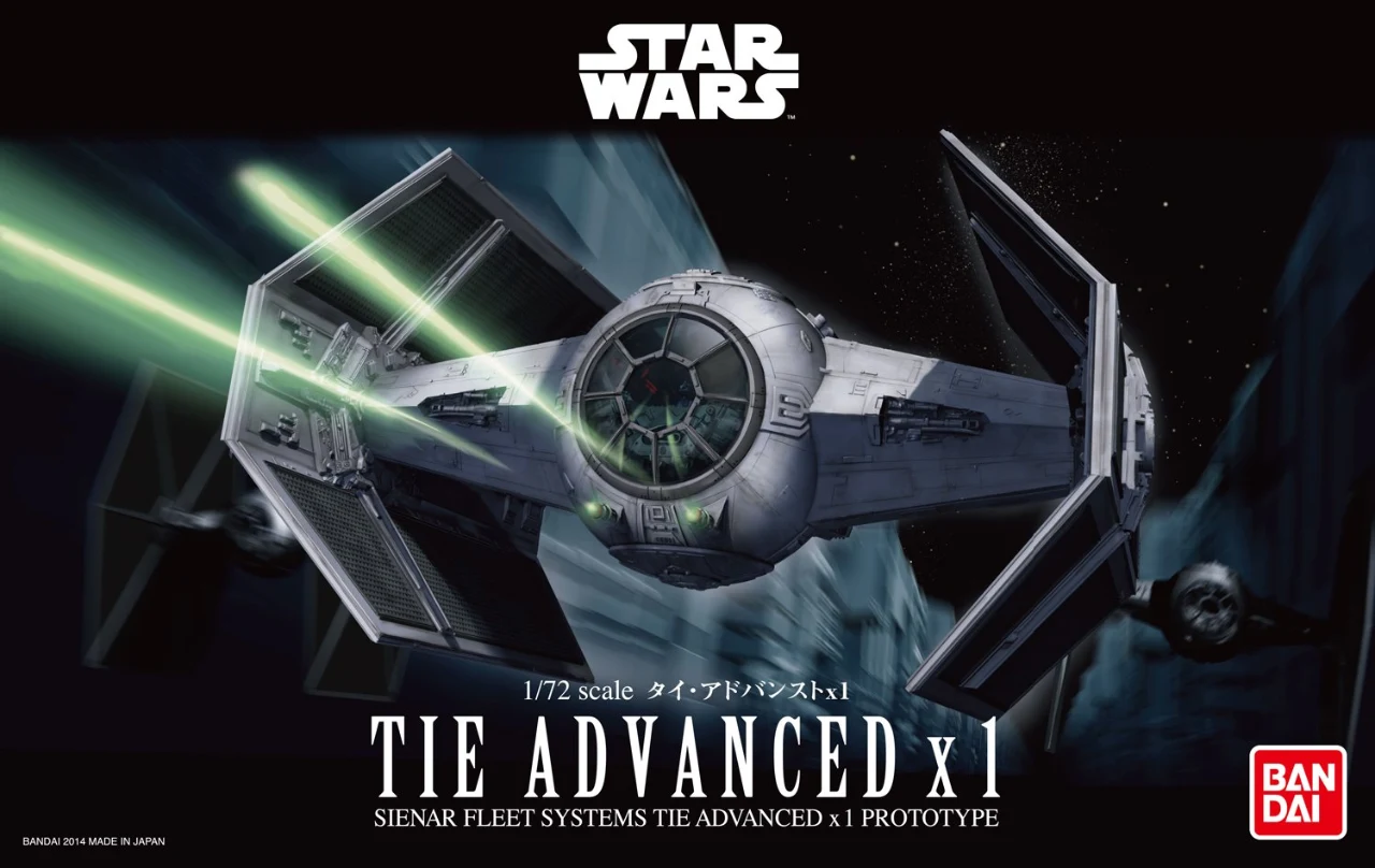 Bandai Star Wars 1/72 Darth Vader's Tie Advanced Starfighter Model Kit
