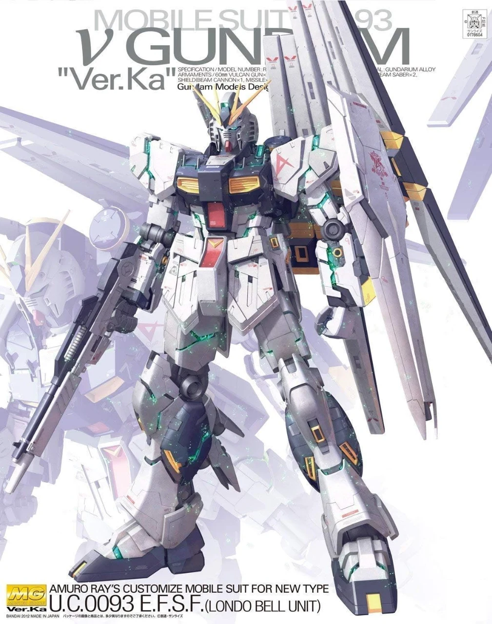 Mobile Suit Gundam: Char's Counterattack Nu Gundam Version Ka Master Grade 1:100 Scale Model Kit