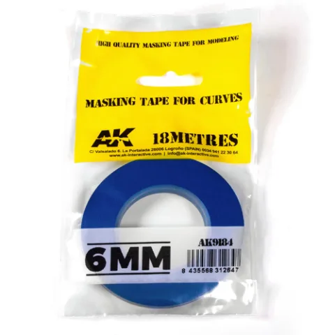 AK Interactive Blue Masking Tape for Curves - 6mm thumbnail 1