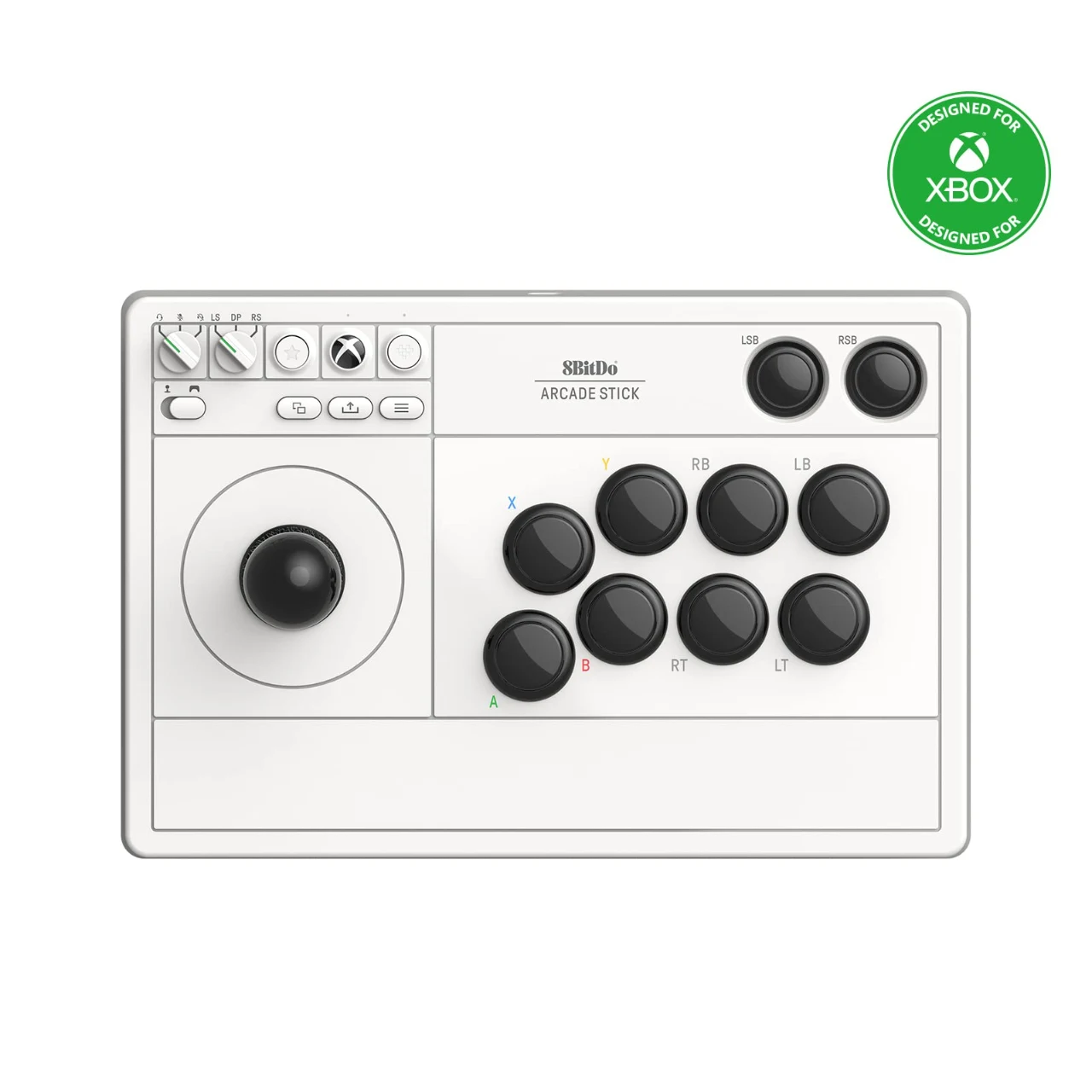 8Bitdo Arcade Stick for Xbox Series X|S, Xbox One, and Windows 10 - White