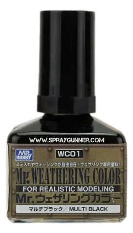 Mr. Hobby Mr. Weathering Color - Multi Black thumbnail 1