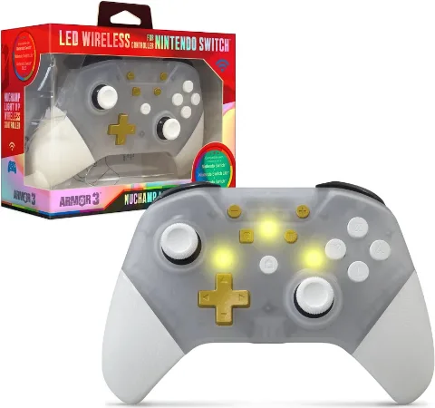 Nintendo Switch - NuChamp Wireless Game Controller for Nintendo Switch, Switch OLED, and Switch Lite (Clear/LED) thumbnail 1