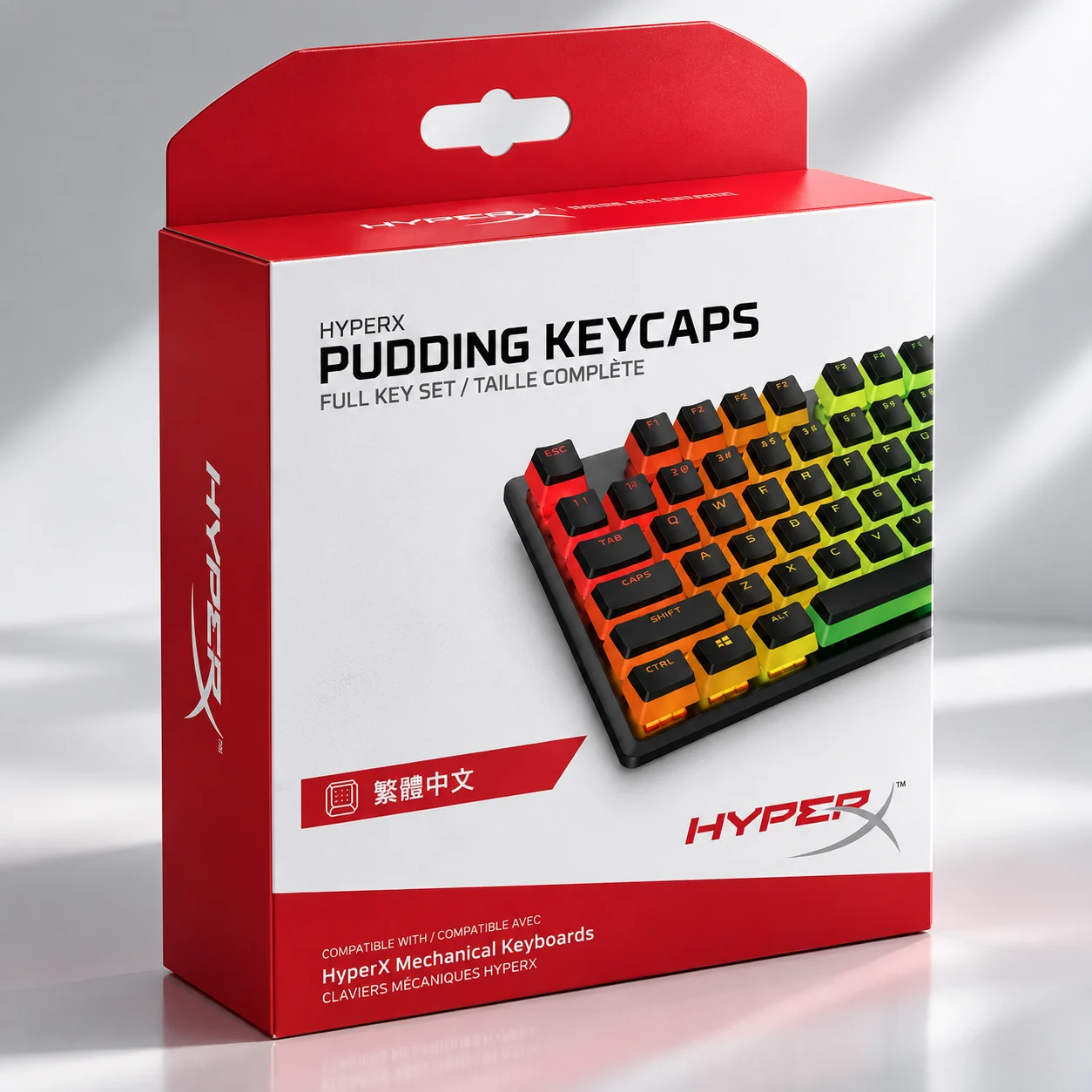 HyperX 布丁鍵帽「注音+英文」