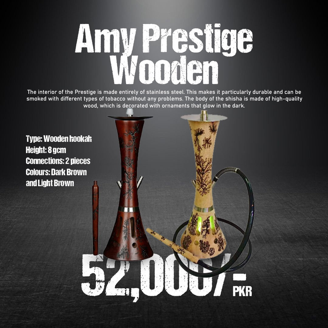 Amy Prestige Wooden Water Pipe Stainless Steel Interior