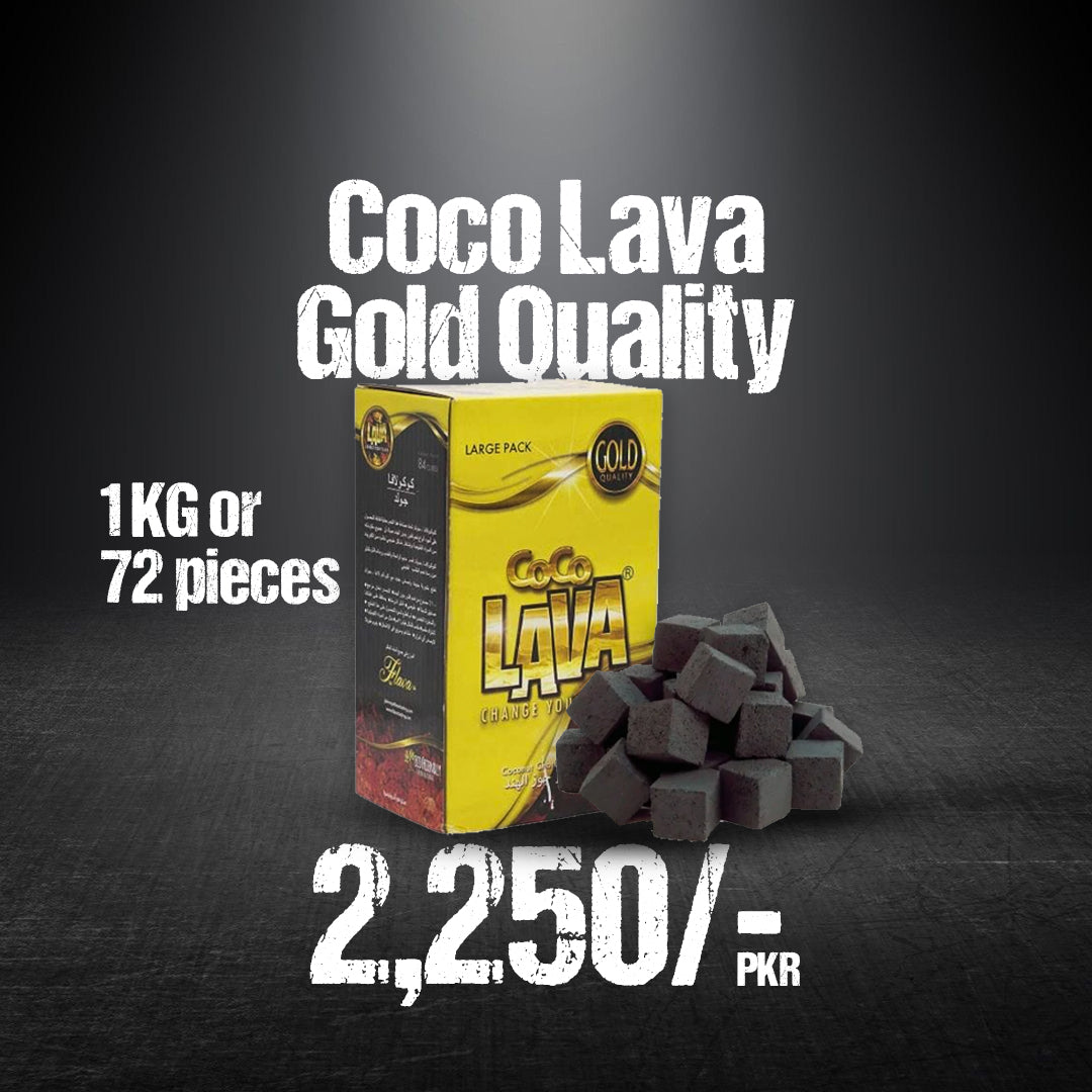 Coco Lava Gold Premium Natural Coconut Charcoal Water Pipe