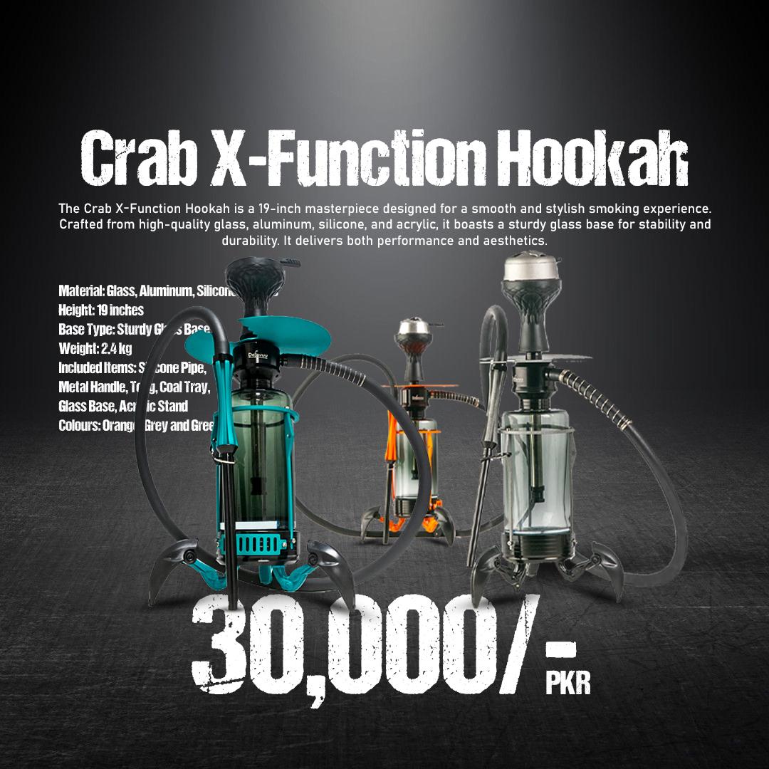 Crab X Function Water Pipe 19 Inch Multi Material Glass Base