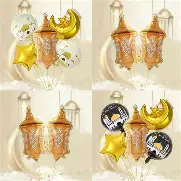 Eid Mubarak Glittering Gold Foil Balloon for Festive Decor