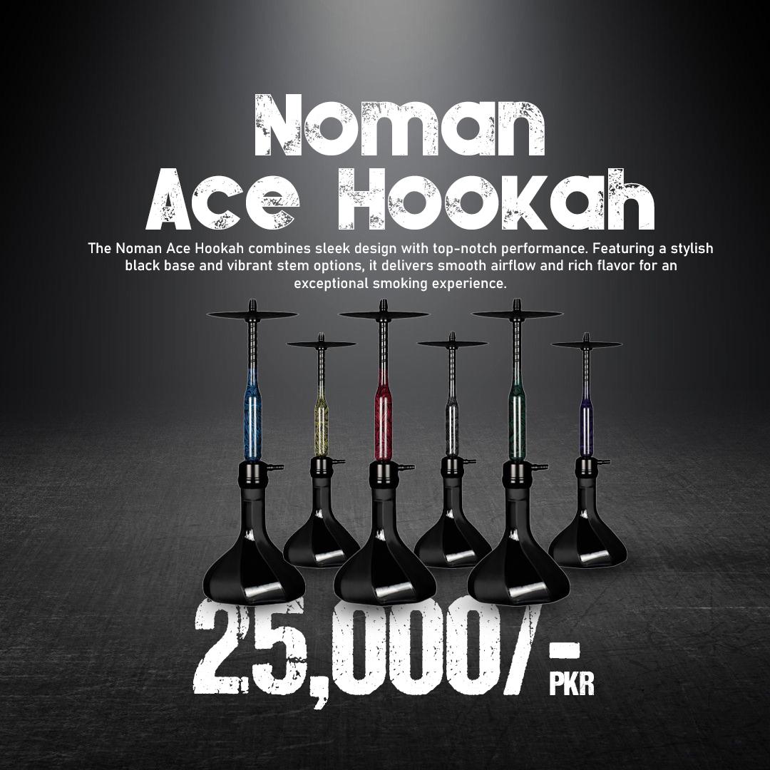 Noman Ace Water Pipe Sleek Black Base Smooth Airflow