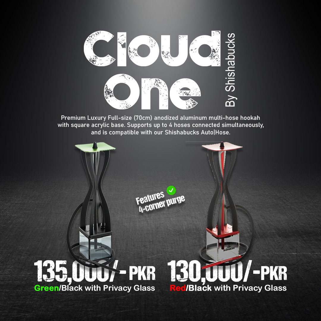 Shishabucks Cloud One 70cm Anodized Aluminum Four Hose Water Pipe