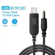 WiFi Router Powerbank Cable USB Boost Converter DC 5V to 12V