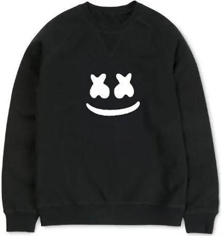 Fashion House Men Printed Marshmallow Sweatshirt - Black