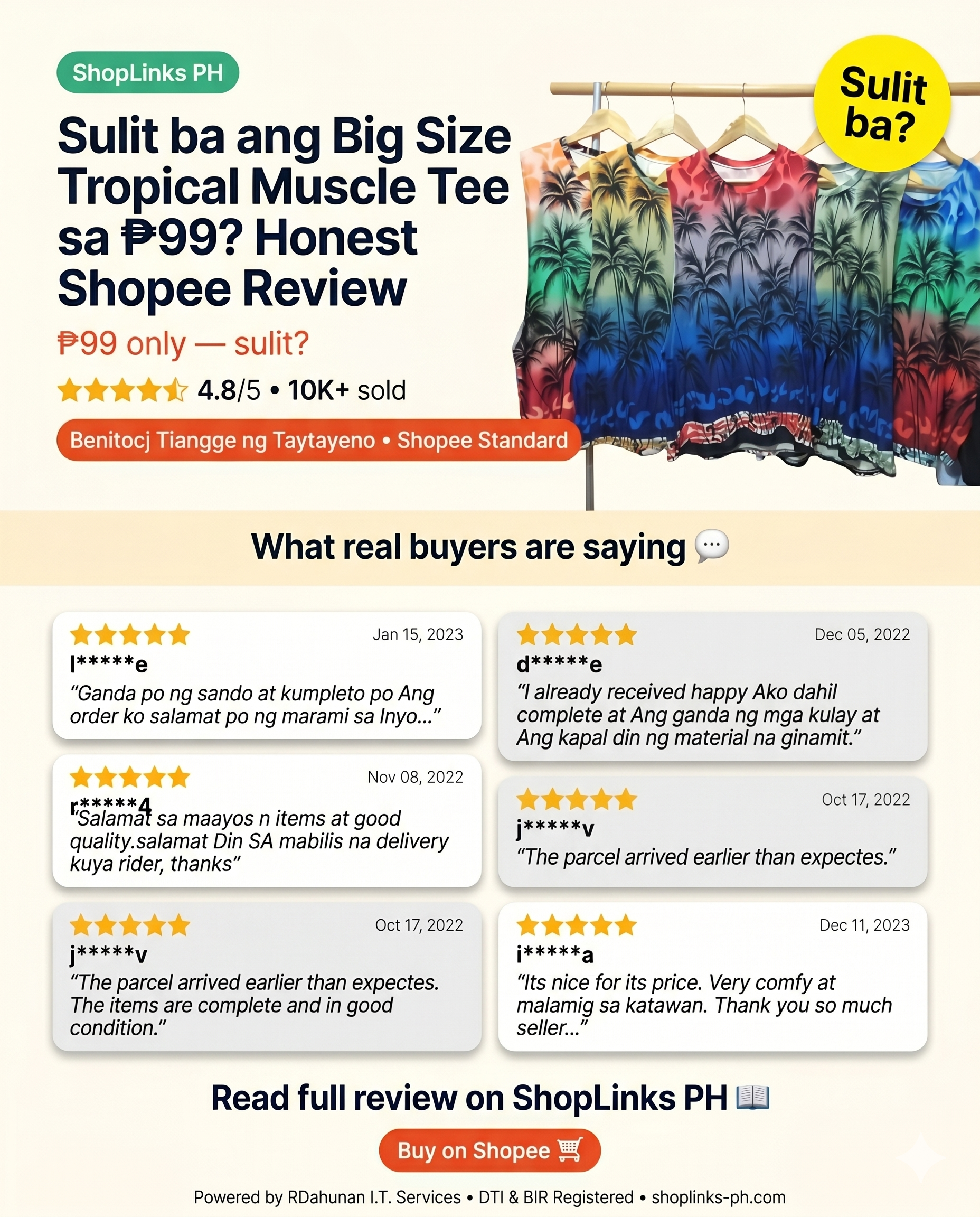 Big Size Tropical Muscle Tee Men — product image