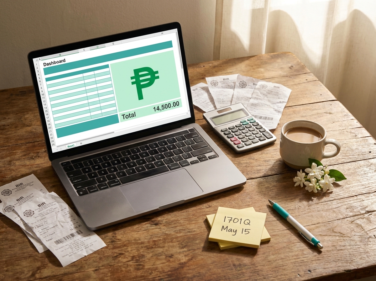 Freelancer BIR Tax Tracker (PH) — 8% & Graduated, 1701Q + 1701A, EWT 2307 — product image