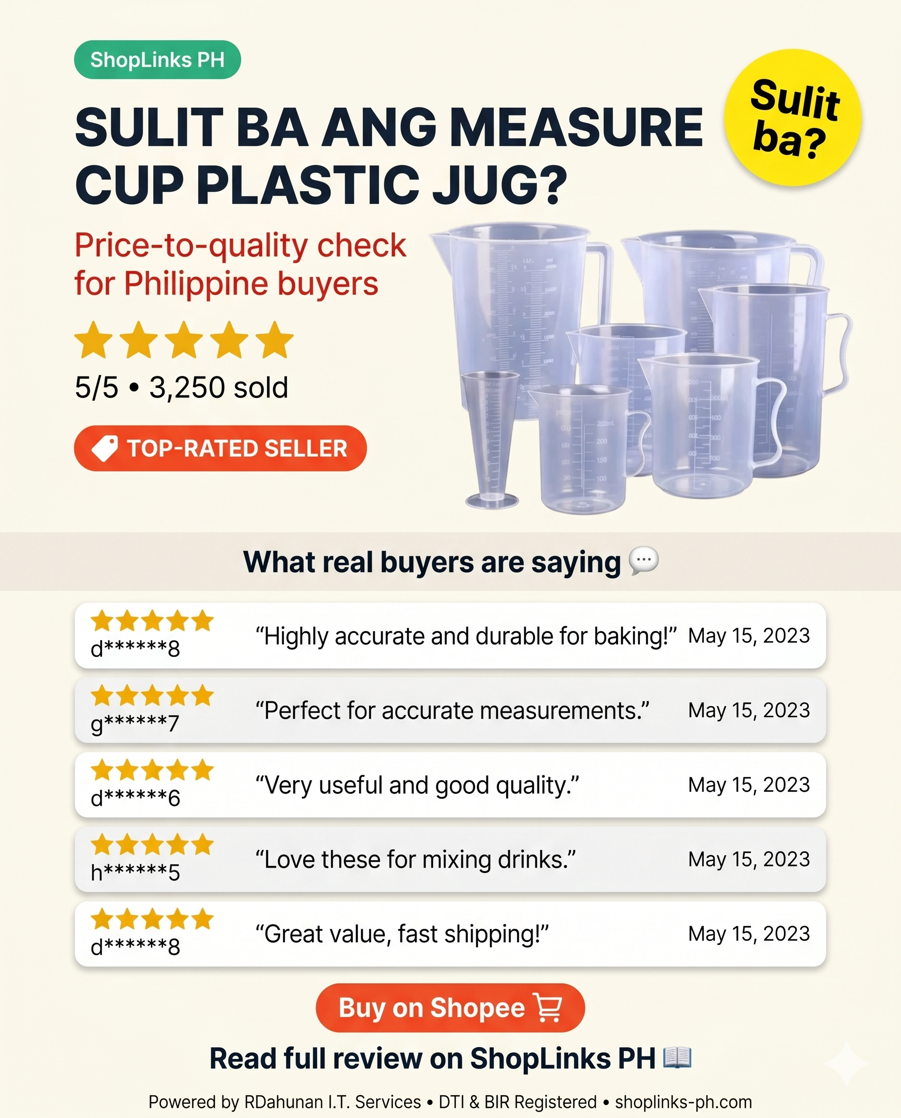 Measure Cup Plastic Jug — product image
