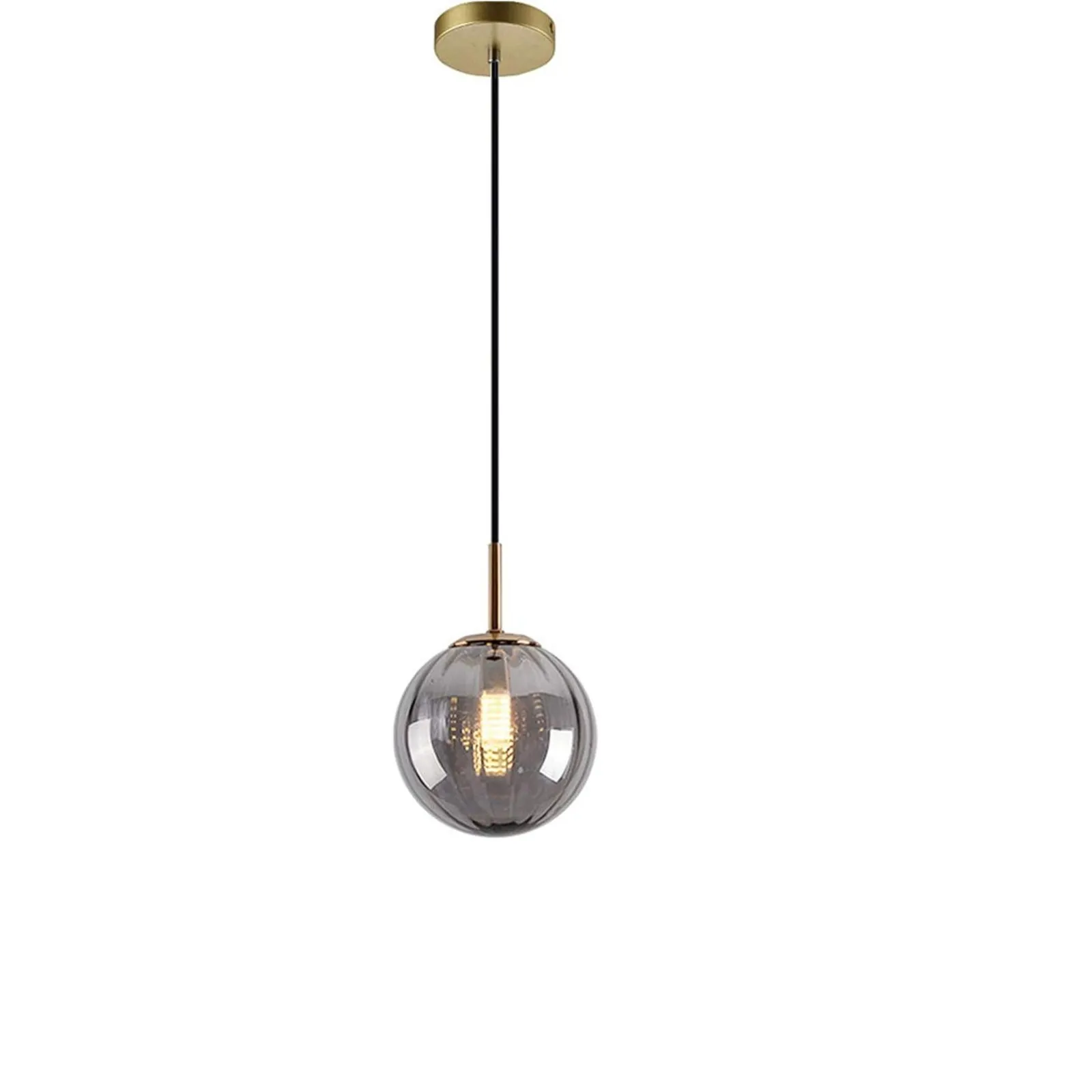 Coloured Glass Ball Green-Pendant Light