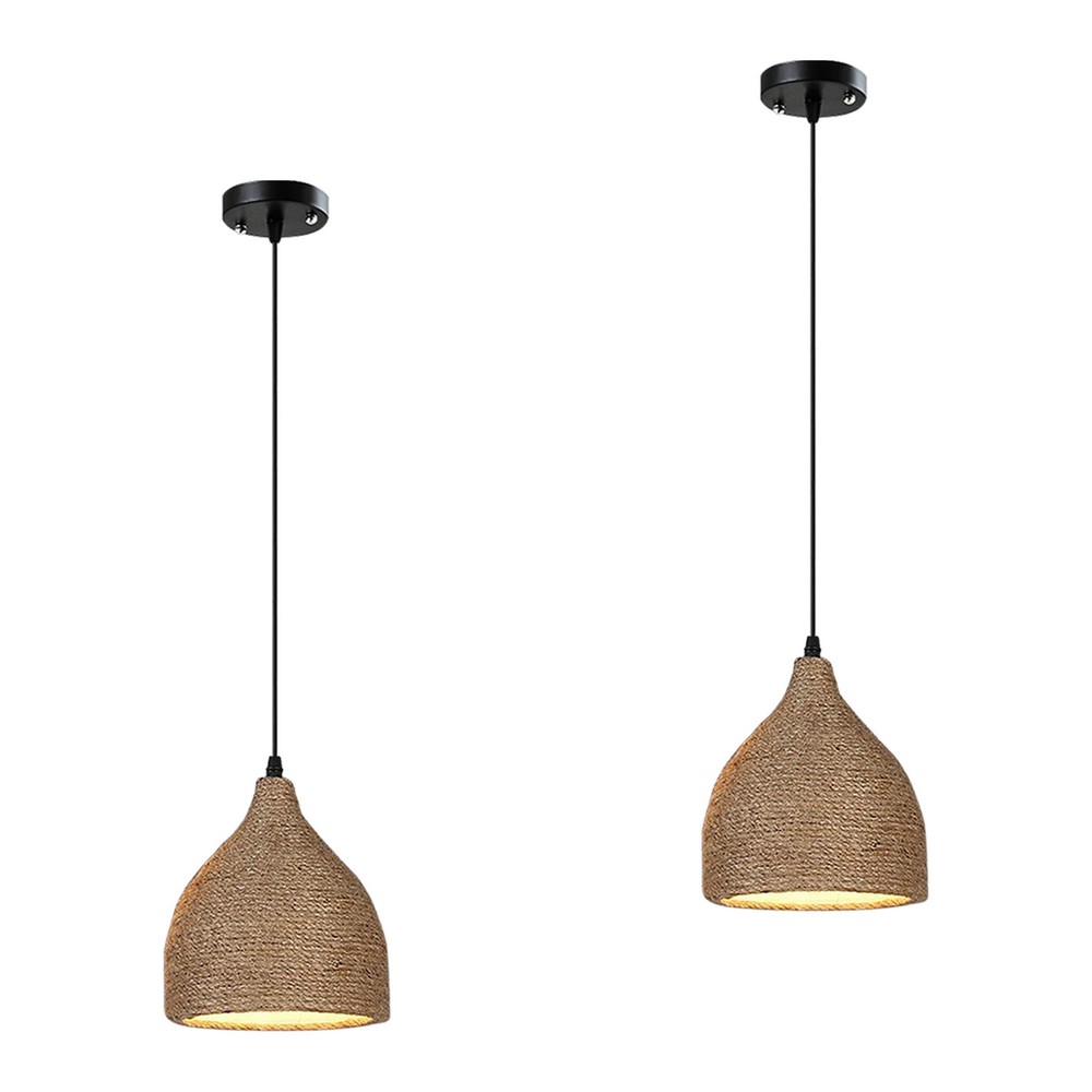 A Rattan Pendant Light With a Dome shape-Ø32cm