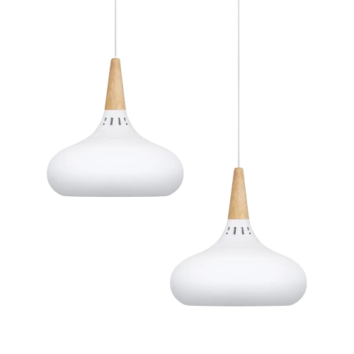 Round  Creamy Pendant Light - 29cm