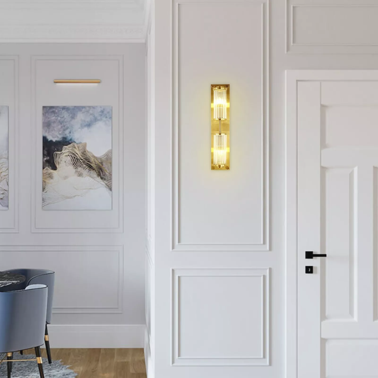 Glass Wall Sconce Light for Living Room