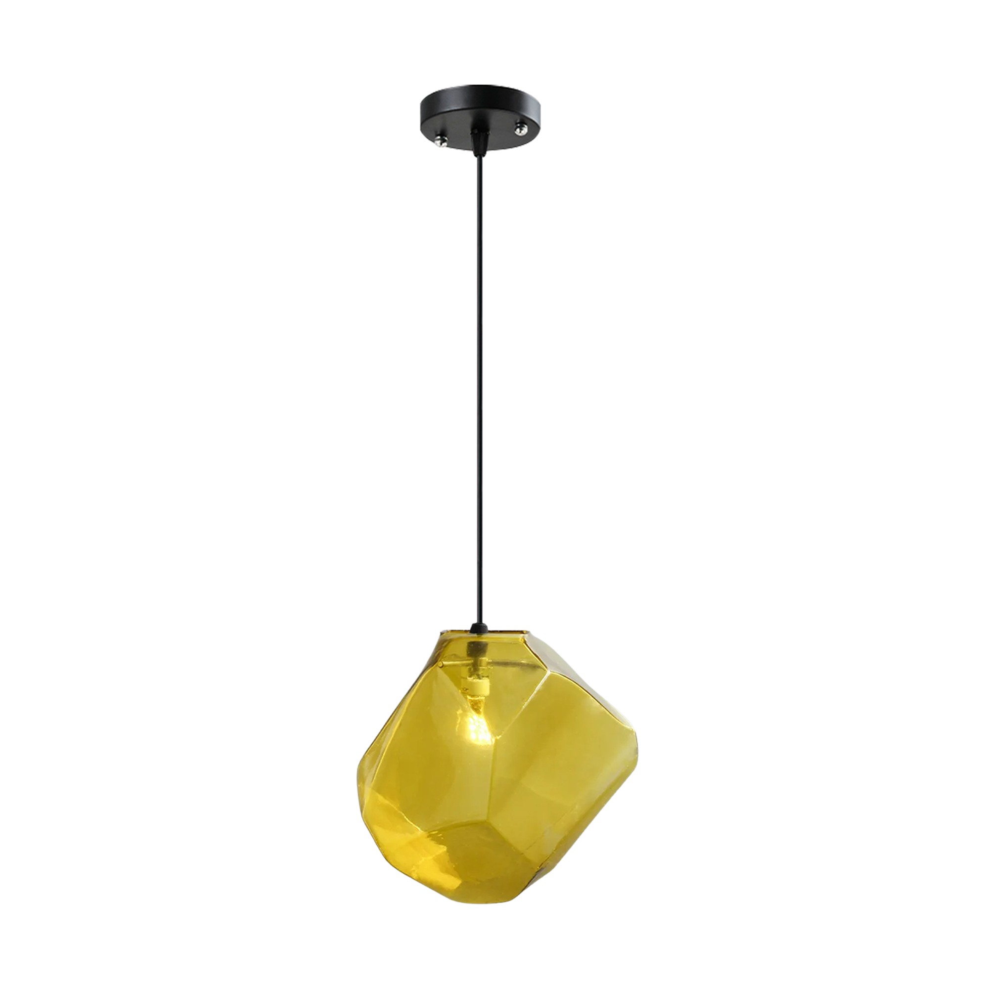 Geo-Hexa- 20cm Pink Glass-pendant light