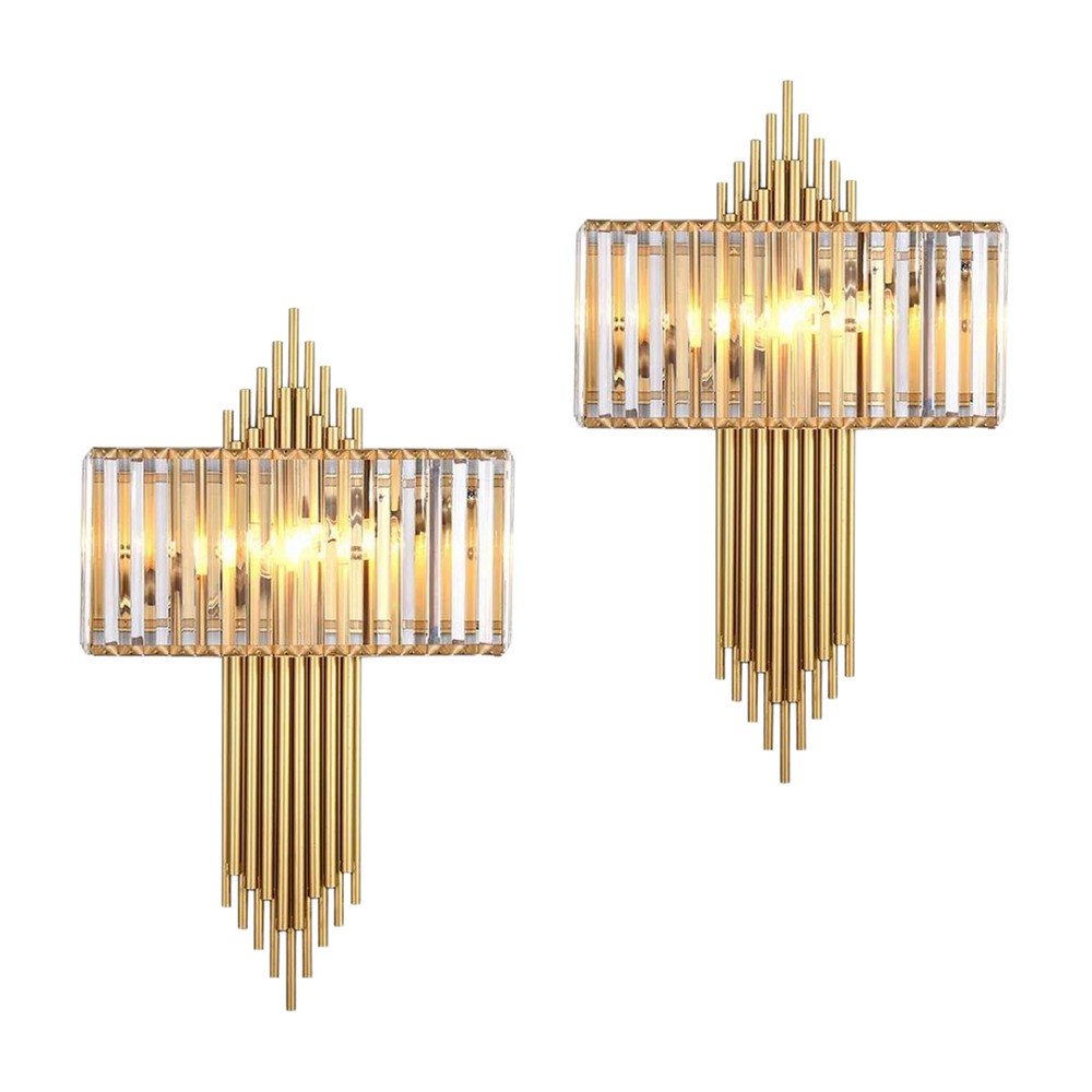 Luxury Style Rectangular Gold 65cm - Wall light