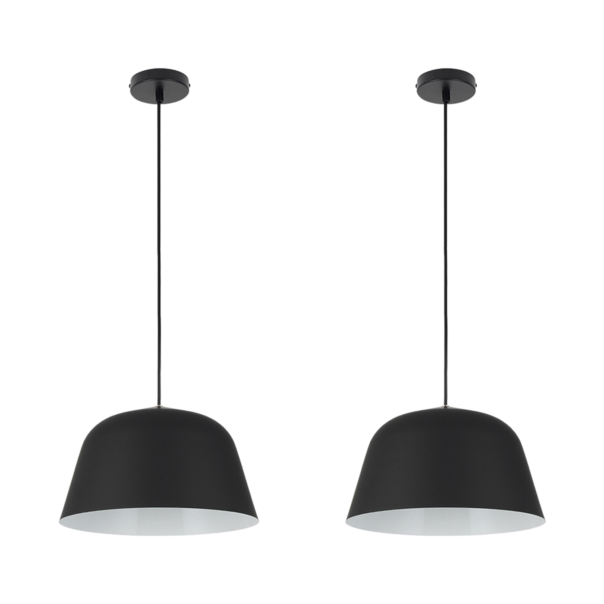 A simple Black ceilling Light With a dome shape