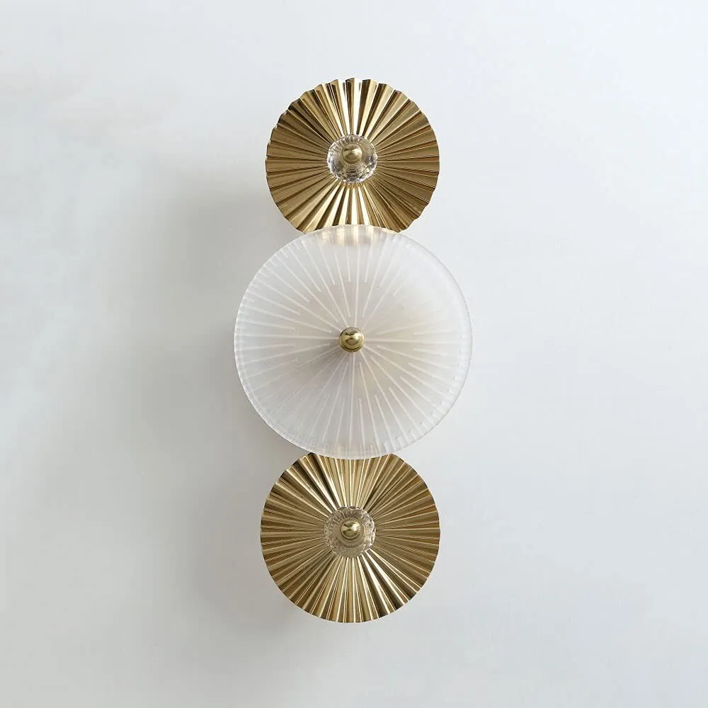 Glass Golden Wall Light 45cm