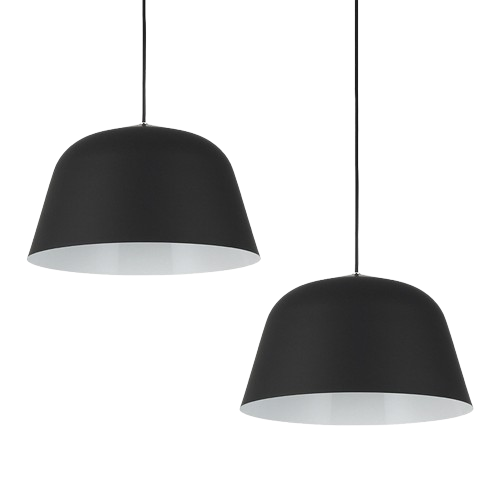 A simple Black ceilling Light With a dome shape