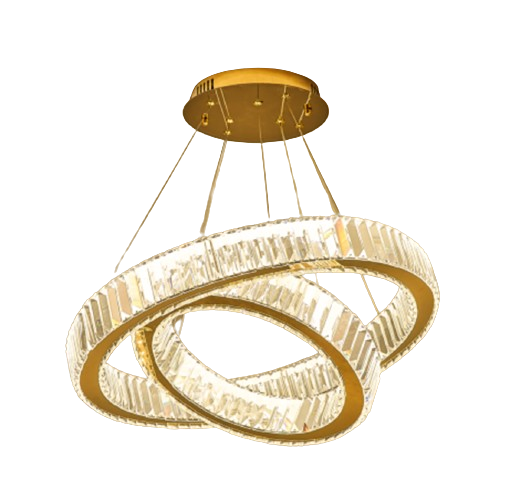 Amazing Ring  K9 Crystal Gold 60cm Hanging Light