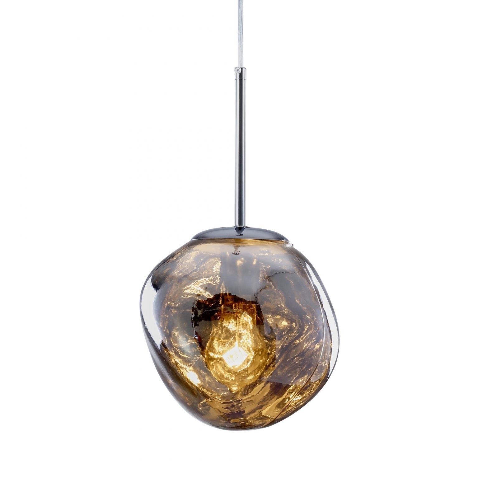 Glass 20cm ball-pendant light